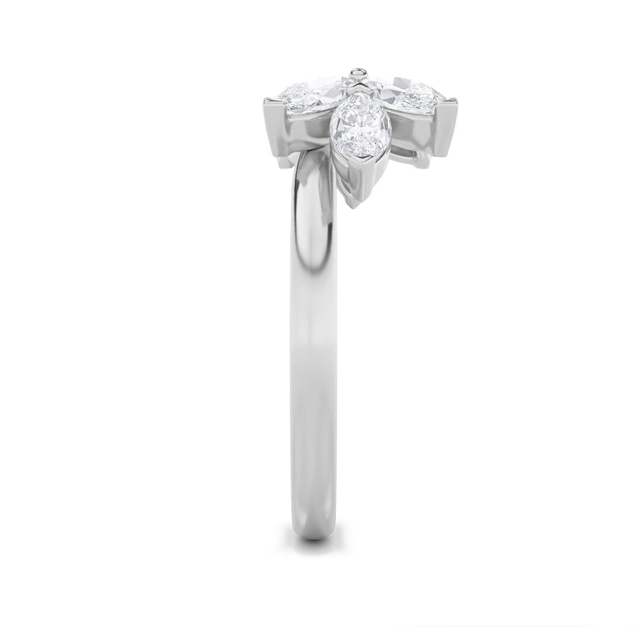 1Cttw Marquise Shaped Lab Grown Diamond (F/VS) Wrap Ring in 14K Gold