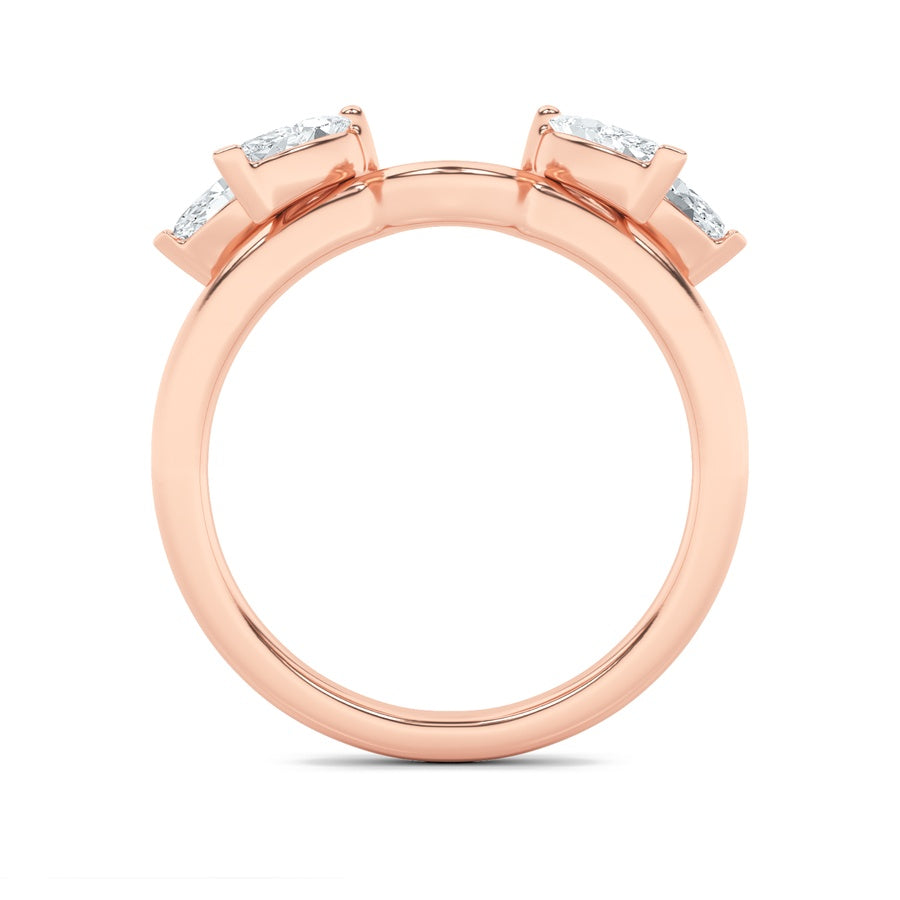 Marquise Shape Wrap Ring lab grown diamond