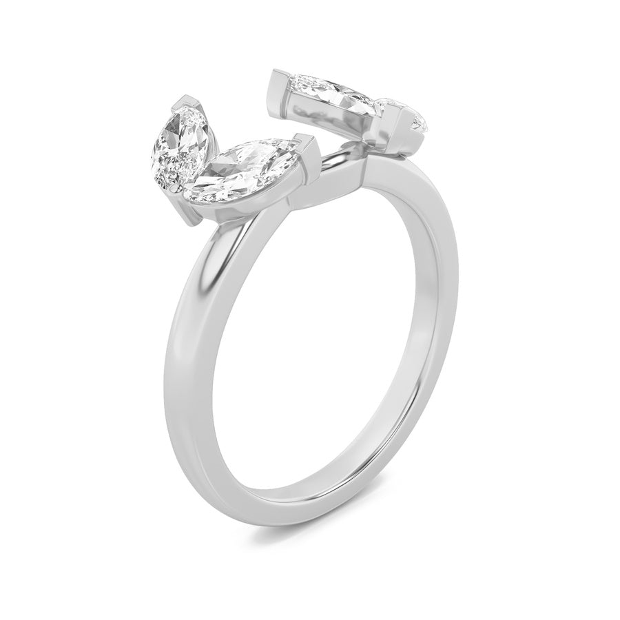 Marquise Shape Wrap Ring lab grown diamond