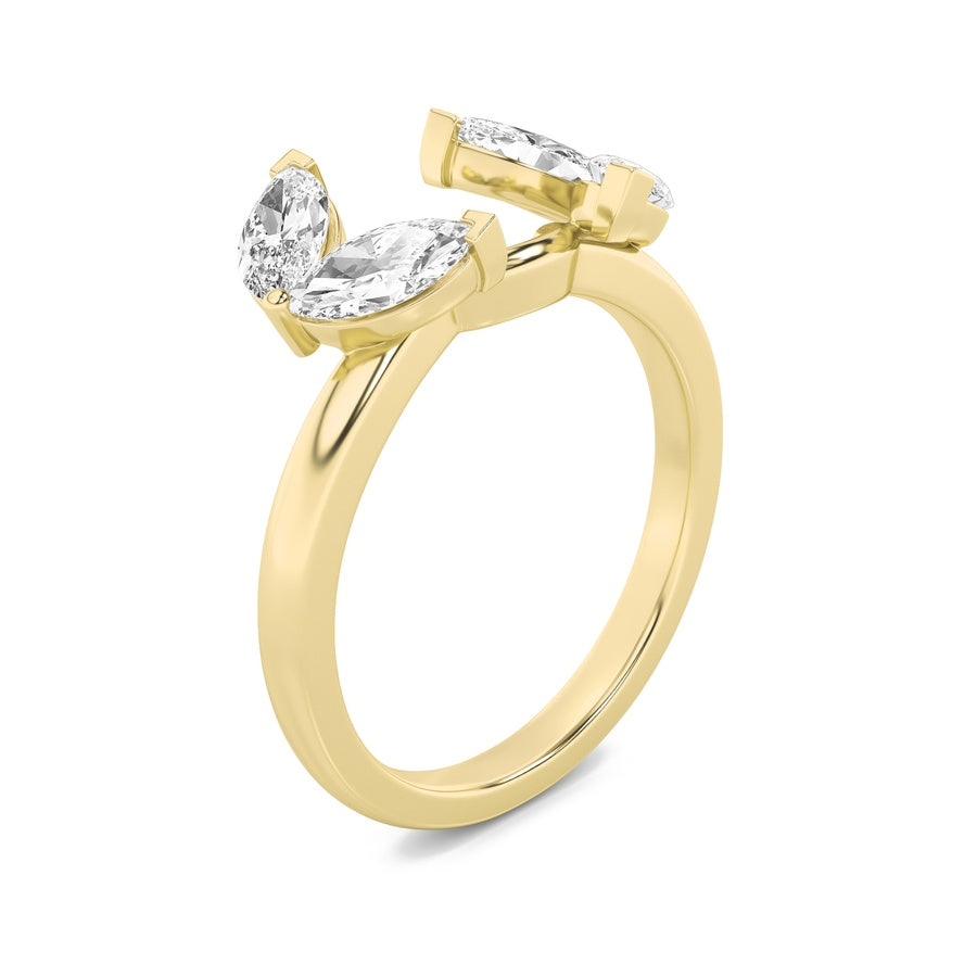 1Cttw Marquise Shaped Lab Grown Diamond (F/VS) Wrap Ring in 14K Gold