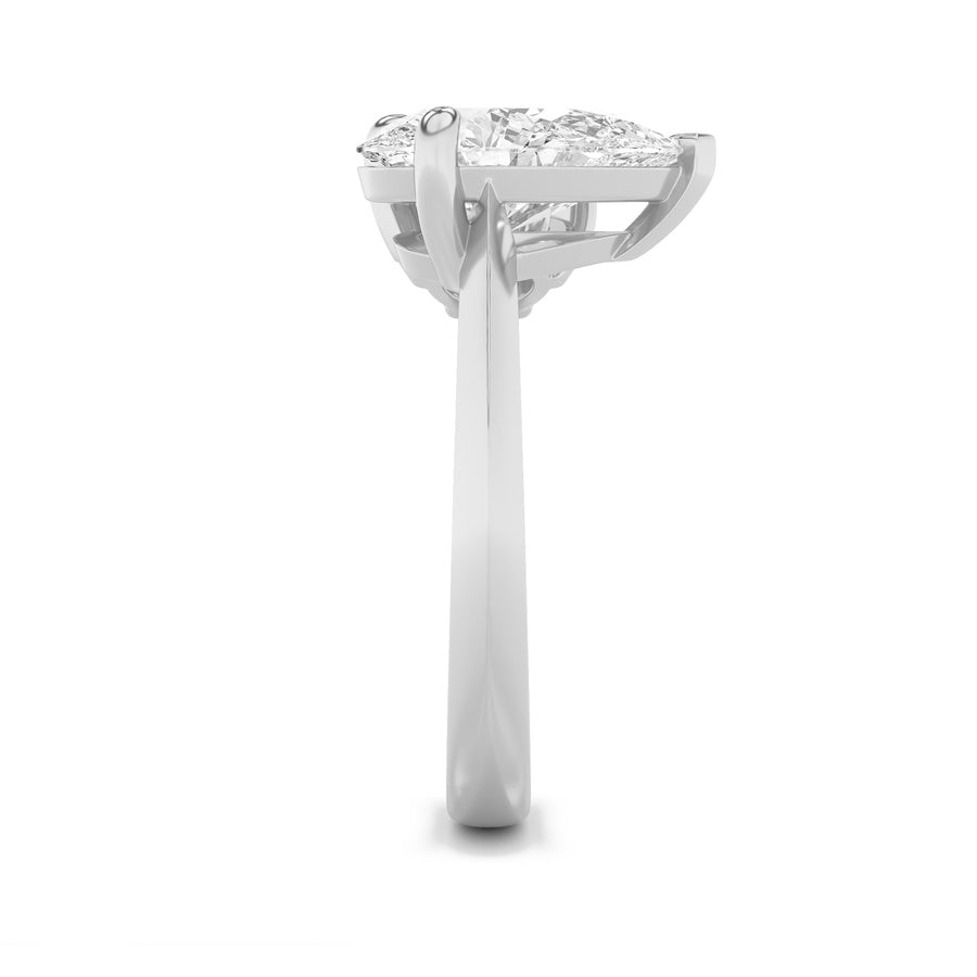 Pear Shape Toi Et Moi Engagement Ring lab grown diamond