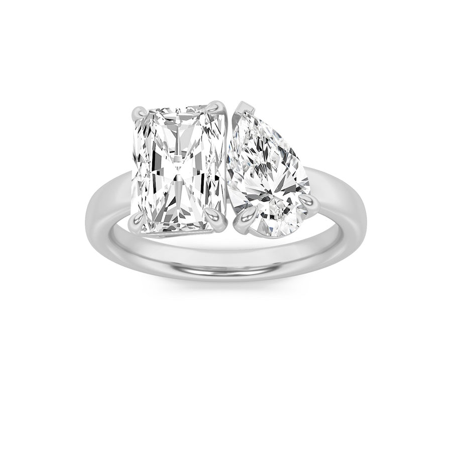 Radiant Shape Toi Et Moi Fashiion Ring lab grown diamond