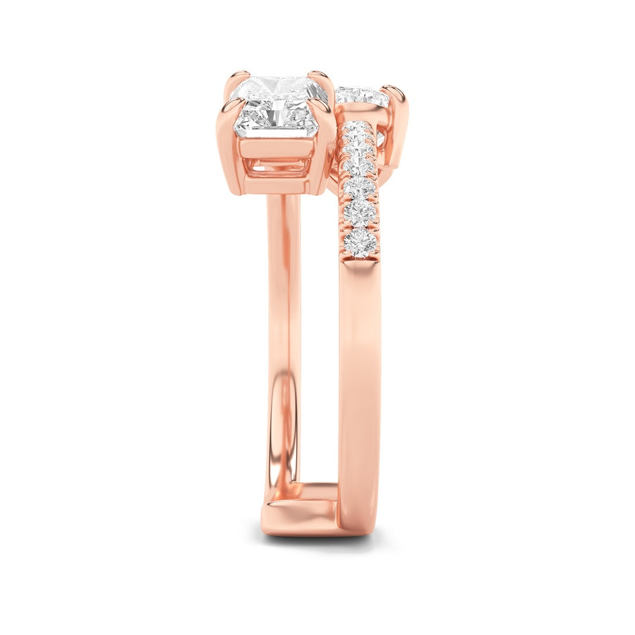 Pear Shape Toi Et Moi Fashion Ring lab grown diamond