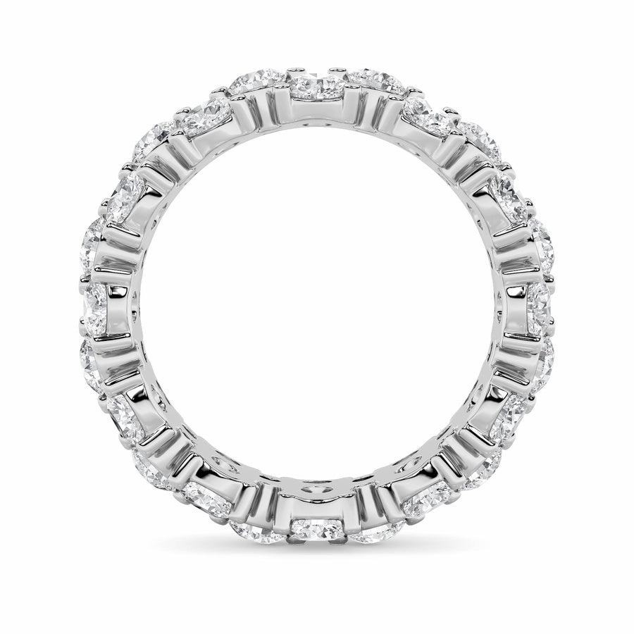 5Cttw Round Shaped Lab Grown Diamond (F/VS) Eternity Band Ring in 14K Gold