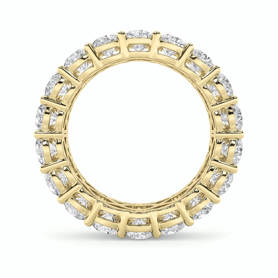 8Cttw Round Shaped Lab Grown Diamond (F/VS) Eternity Band Ring in 14K Gold
