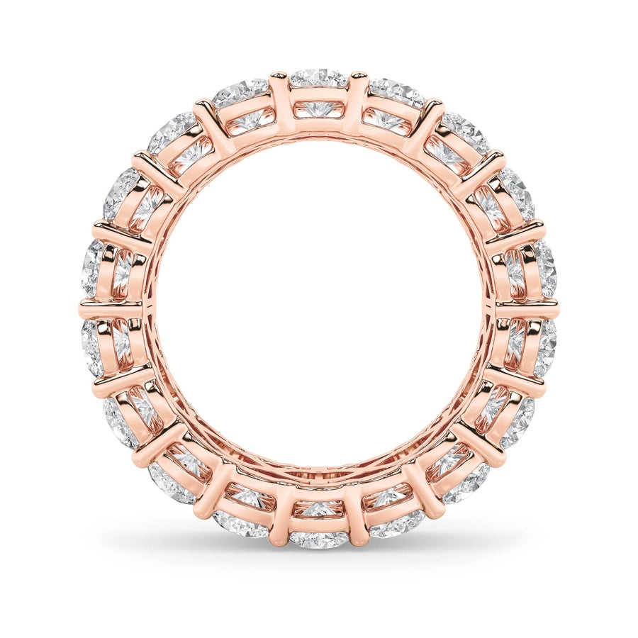 8Cttw Round Shaped Lab Grown Diamond (F/VS) Eternity Band Ring in 14K Gold