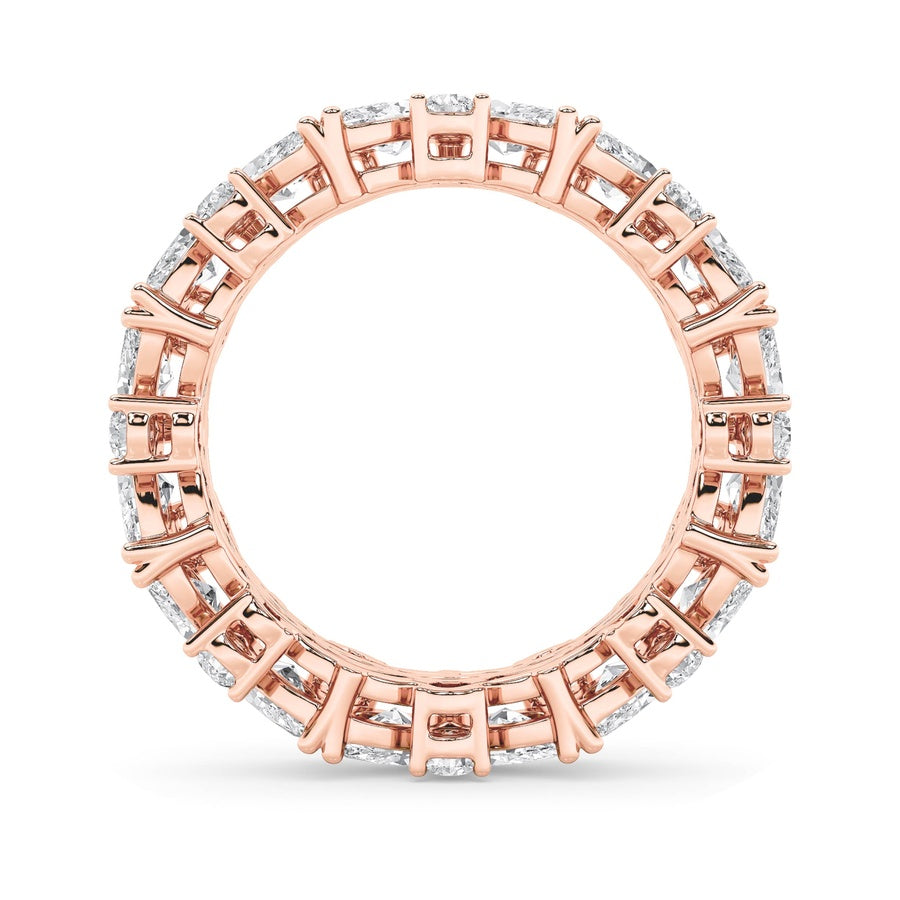 3Cttw Marquise Shaped Lab Grown Diamond (F/VVS) Eternity Band Ring in 14K Gold