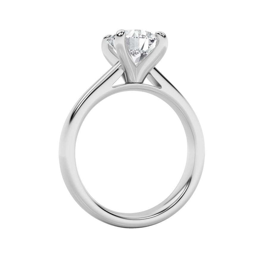 Round Shape Classic Solitaire Engagement Ring lab grown diamond