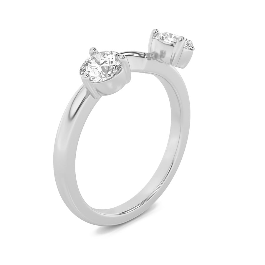 Round Shape Wrap Ring lab grown diamond