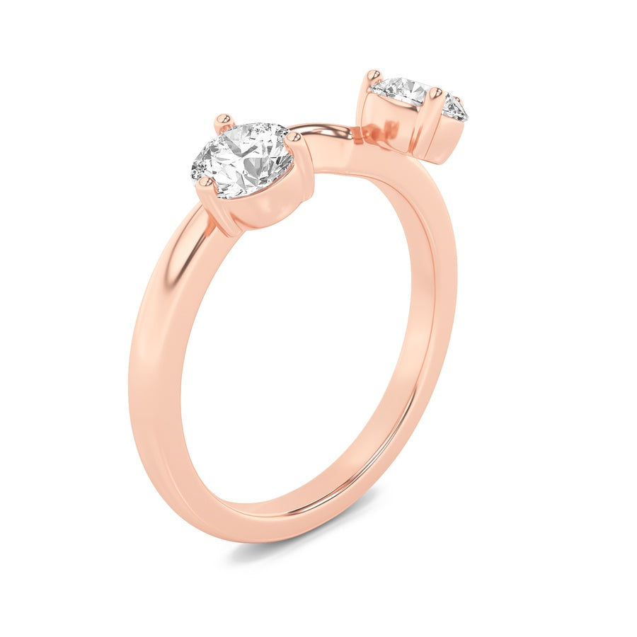 Round Shape Wrap Ring lab grown diamond