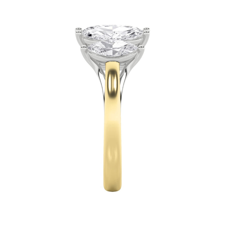 Marquise Shape Five Stone Ring lab grown diamond