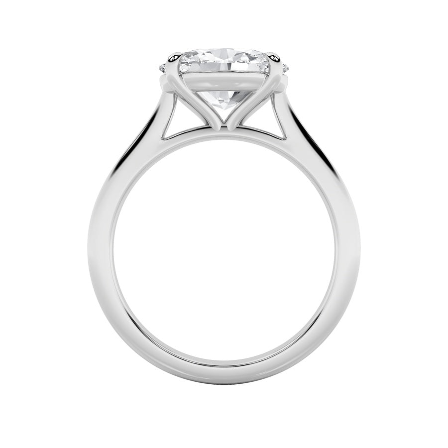 Oval Shape East West Accented Ring lab grown diamond
