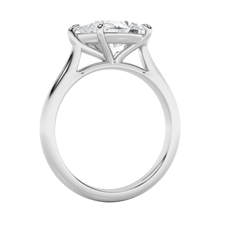 Pear Shape East West Accented Ring lab grown diamond