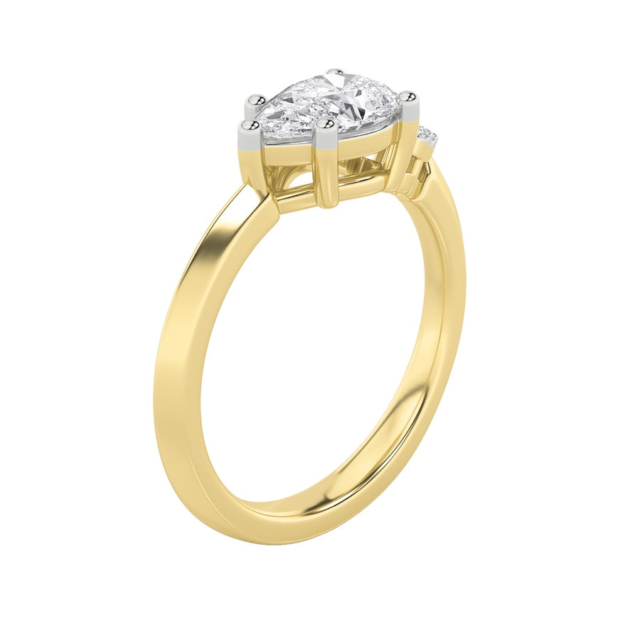 Pear Shape East West Fashion Ring lab grown diamond
