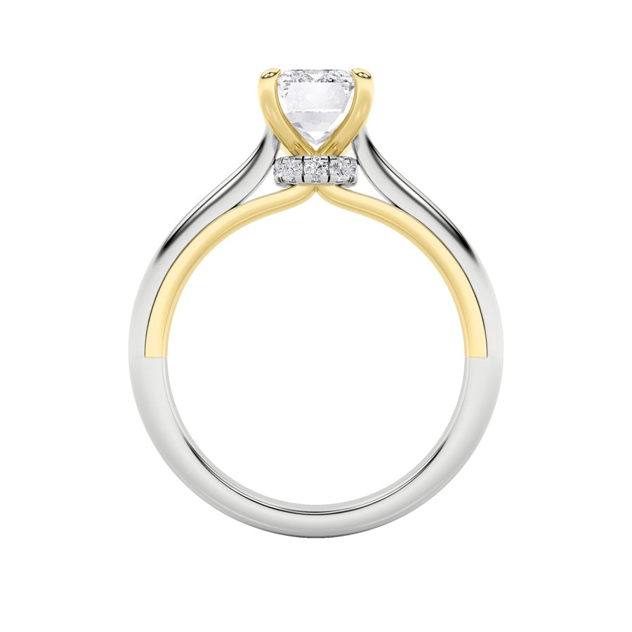 2Cttw Emerald Shaped Lab Grown Diamond (F/VS) Solitaire Engagement Ring in 14K Gold