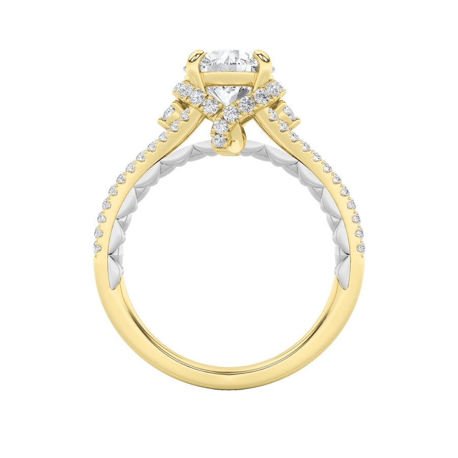 2Cttw Round Shaped Lab Grown Diamond (F/VS) Solitaire Engagement Ring in 14K Gold