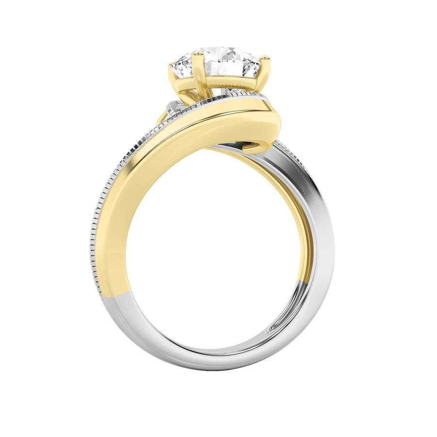 2Cttw Round Shaped Lab Grown Diamond (F/VS) Solitaire Engagement Ring in 14K Gold