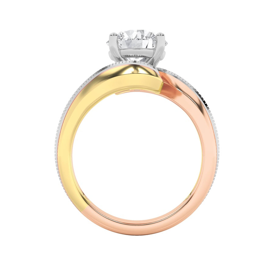 2Cttw Round Shaped Lab Grown Diamond (F/VS) Solitaire Engagement Ring in 14K Gold
