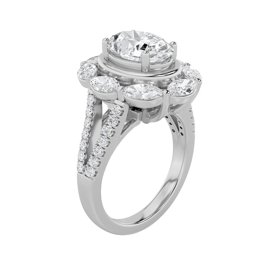 Oval Shape Ring lab grown diamond