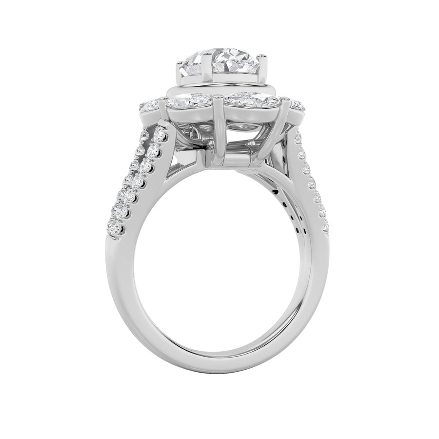 Oval Shape Ring lab grown diamond