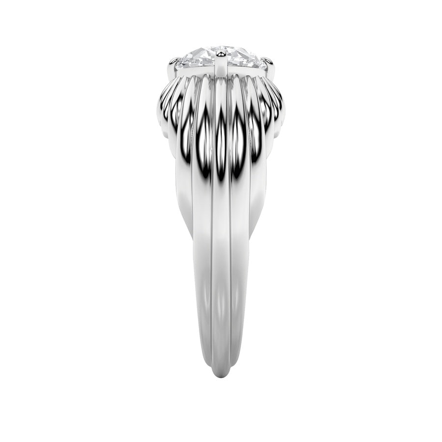 Oval Shape Fancy Solitaire Ring lab grown diamond