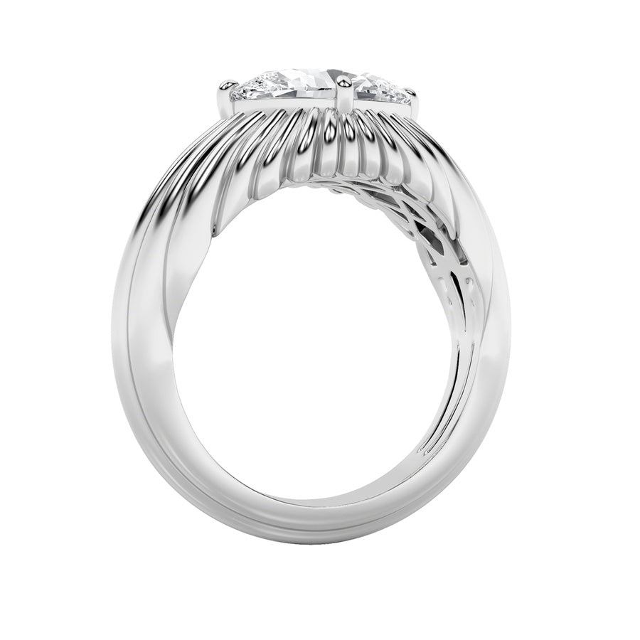 Oval Shape Fancy Solitaire Ring lab grown diamond