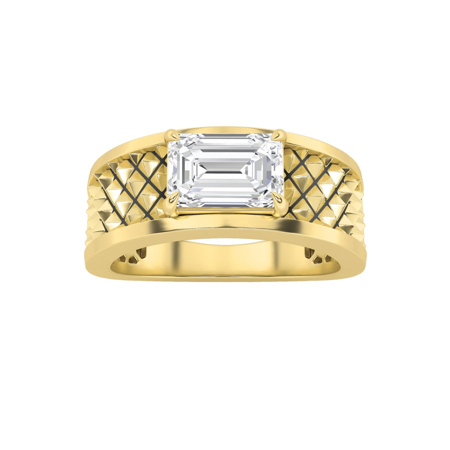 Silver, 18K Yellow Gold Ring KJ01513M.RA-2-72G