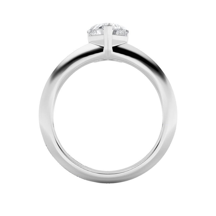1Cttw Heart Shaped Lab Grown Diamond (F/VS) HeartShaped Ring in 14K Gold