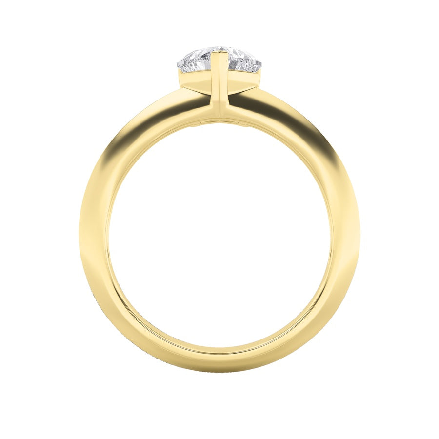 1Cttw Heart Shaped Lab Grown Diamond (F/VS) HeartShaped Ring in 14K Gold
