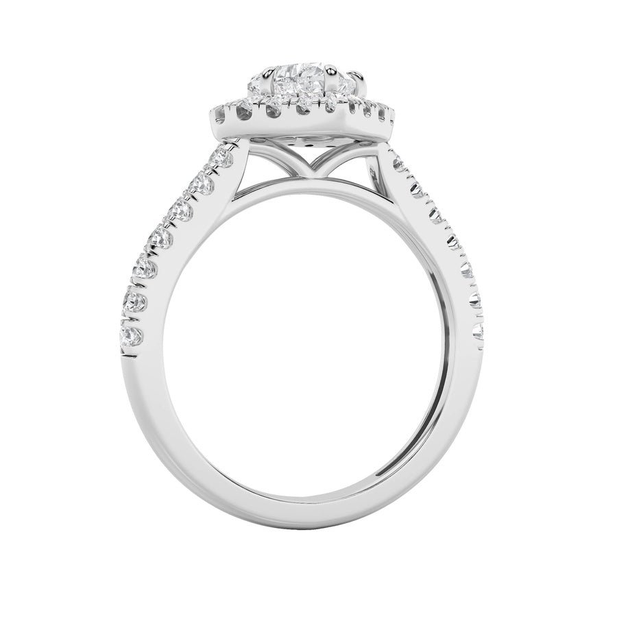 1.5Cttw Heart Shaped Lab Grown Diamond (F/VS) Heart Shaped Ring in 14K Gold