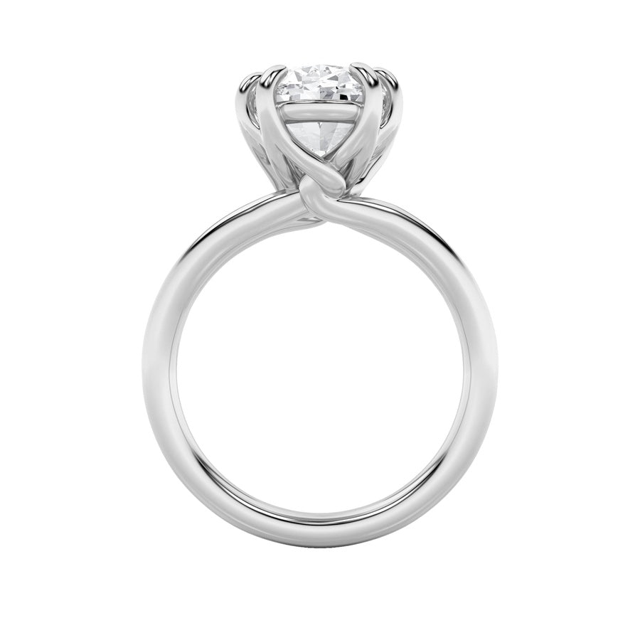 Oval Shape Bold Split Shank Solitaire Engagement Ring lab grown diamond