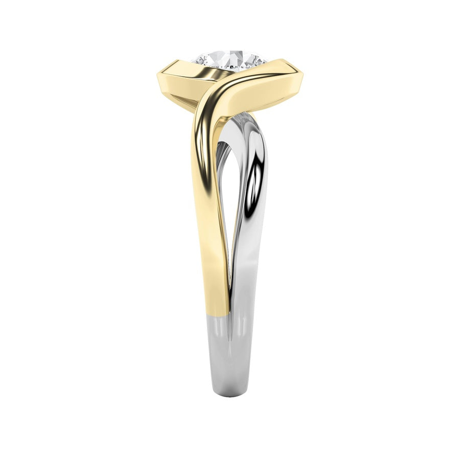 Round Shape Solitaire Engagement Ring lab grown diamond