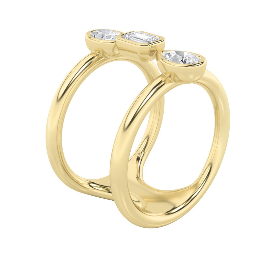 Silver, 14K Yellow Gold Ring KJ40033R.MX-0.75-62G