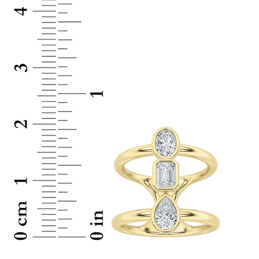Silver, 14K Yellow Gold Ring KJ40033R.MX-0.75-62G