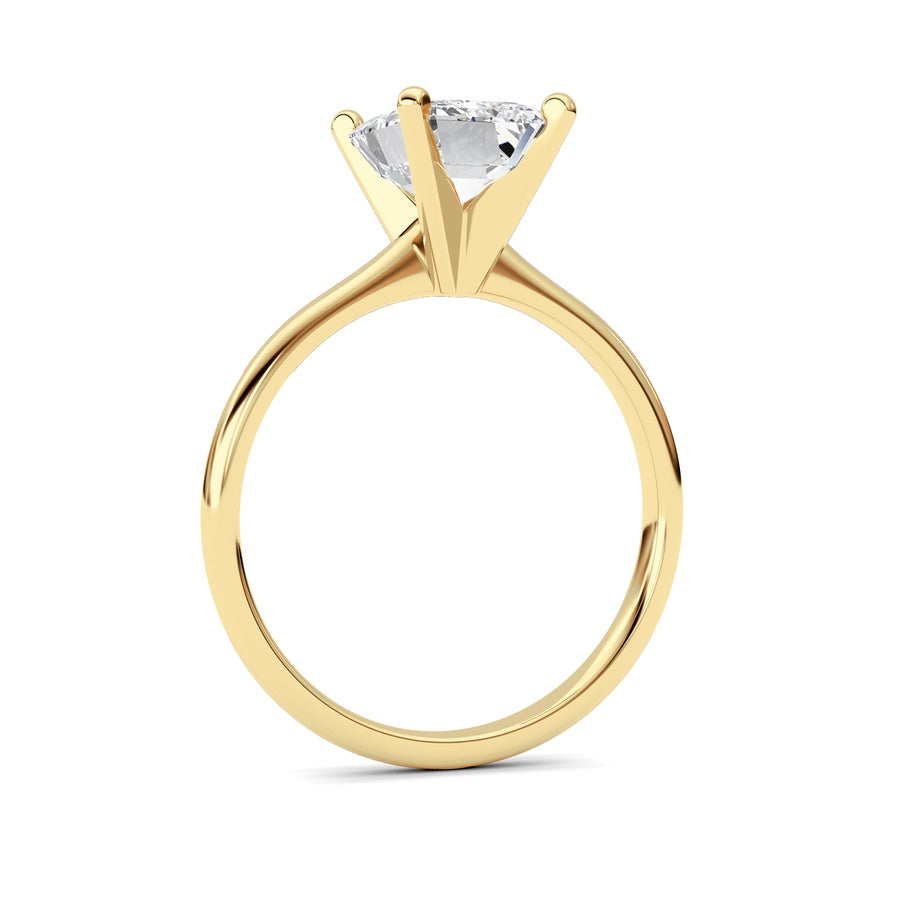 2Cttw Emerald Shaped Lab Grown Diamond Classic Solitaire Ring in 14K Gold (F/VS)