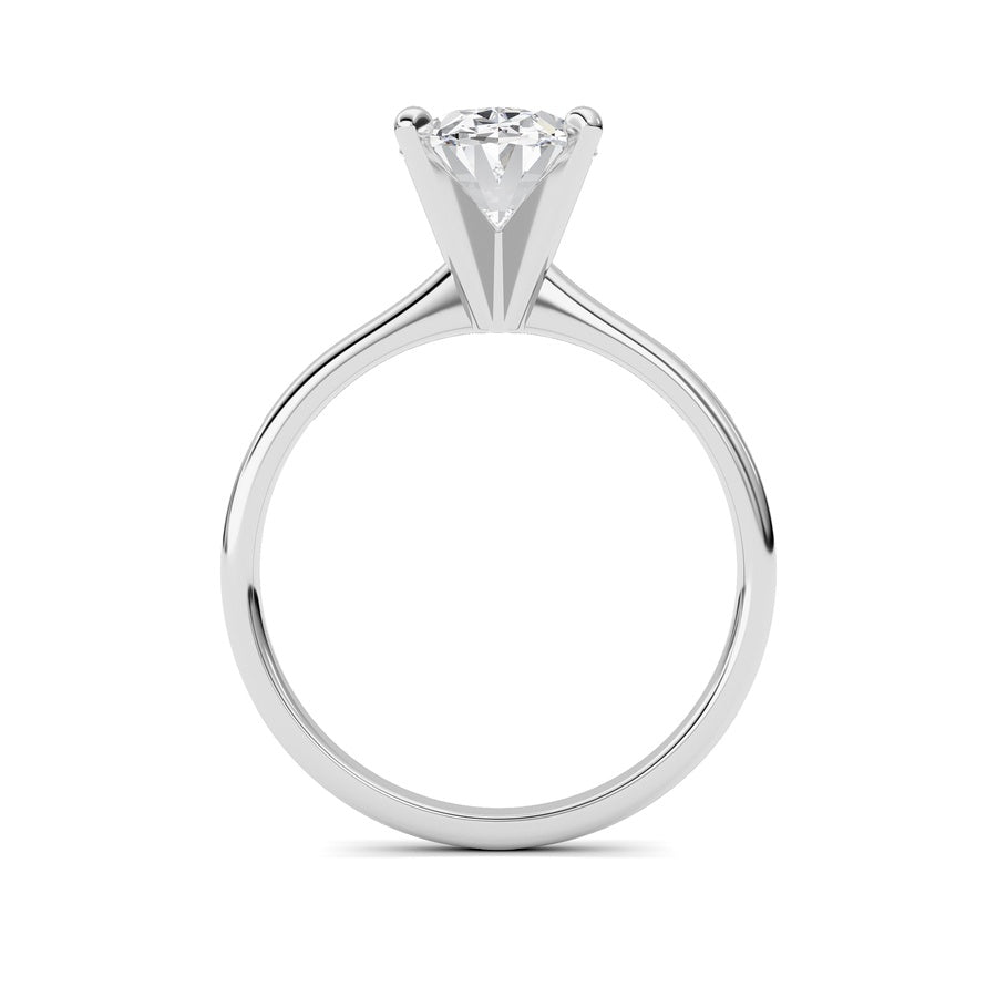 Oval Shape Lab Grown Diamond Classic Solitaire Ring lab grown diamond