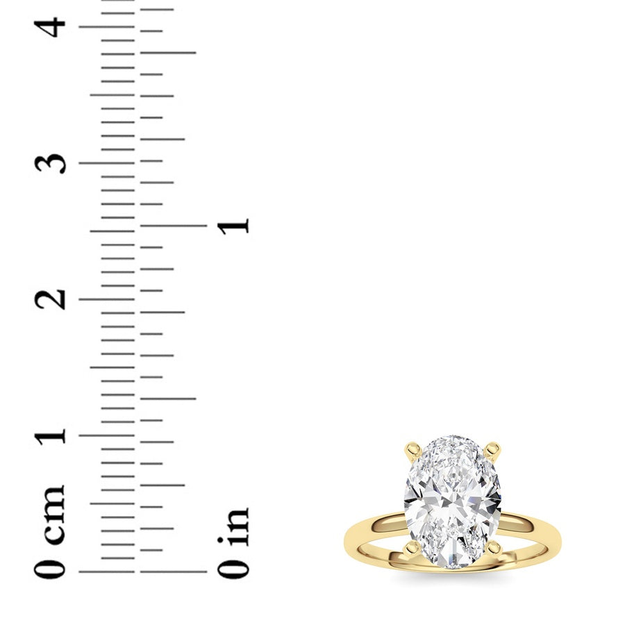 Oval Shape Lab Grown Diamond Classic Solitaire Ring lab grown diamond