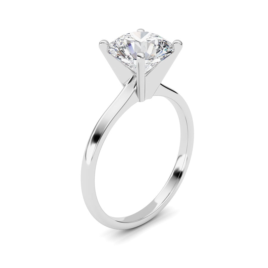 Round Shape Lab Grown Diamond Classic Solitaire Ring lab grown diamond