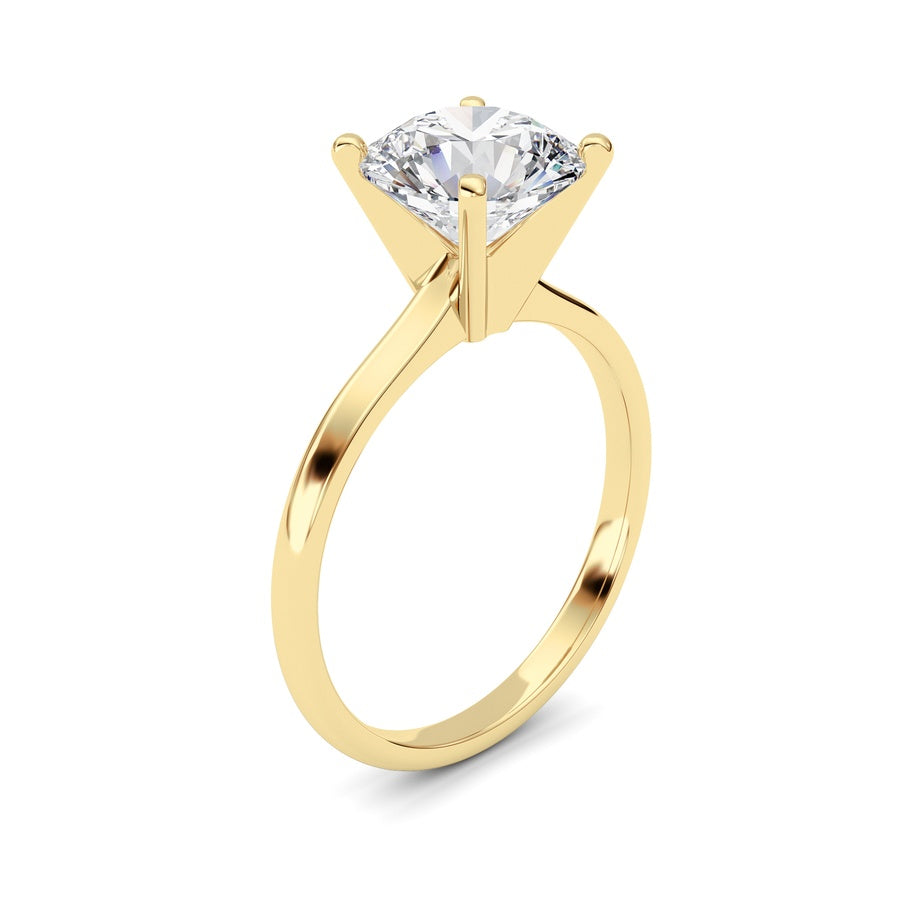 Round Shape Lab Grown Diamond Classic Solitaire Ring lab grown diamond