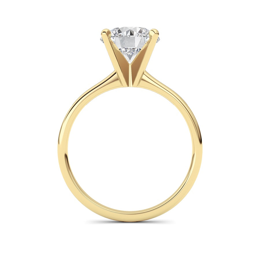 Round Shape Lab Grown Diamond Classic Solitaire Ring lab grown diamond