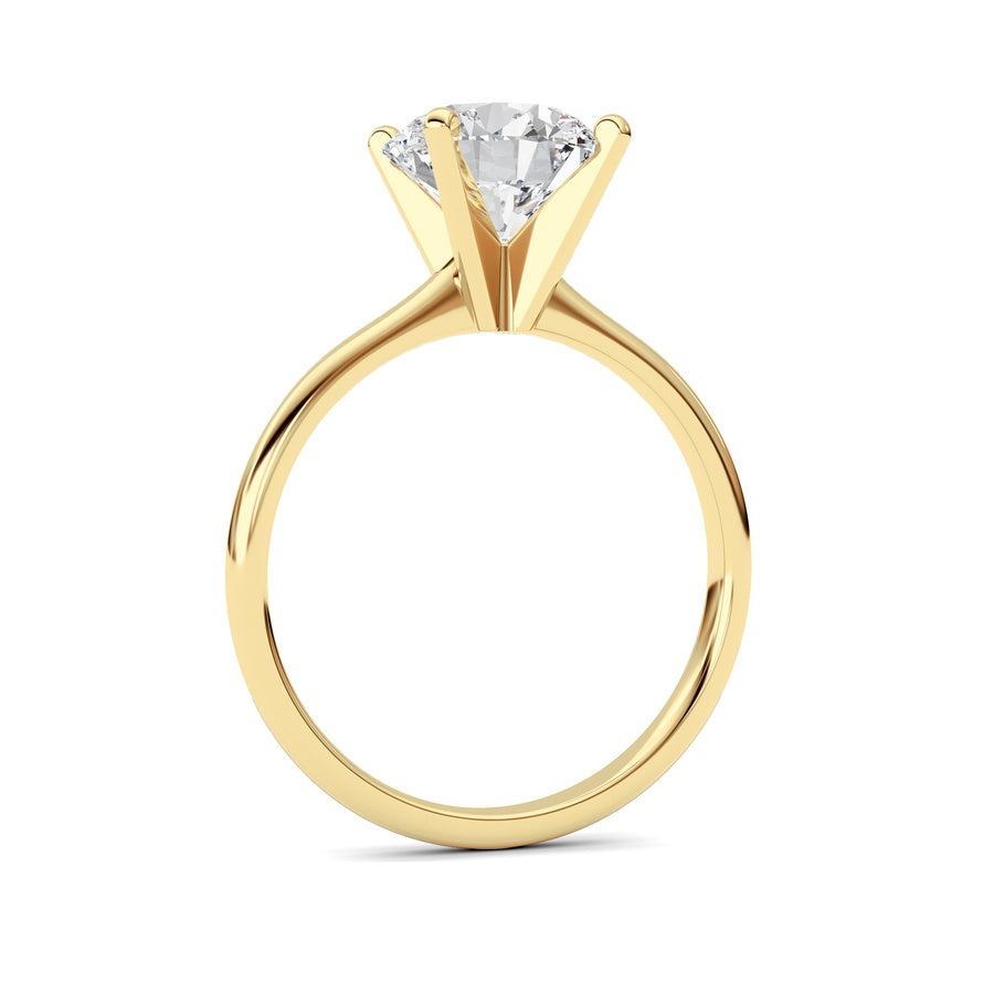 Round Shape Lab Grown Diamond Classic Solitaire Ring lab grown diamond