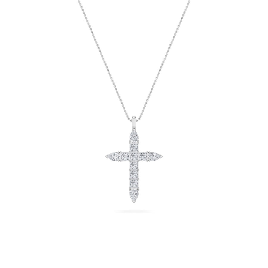 Pear Shape Cross Pendant lab grown diamond
