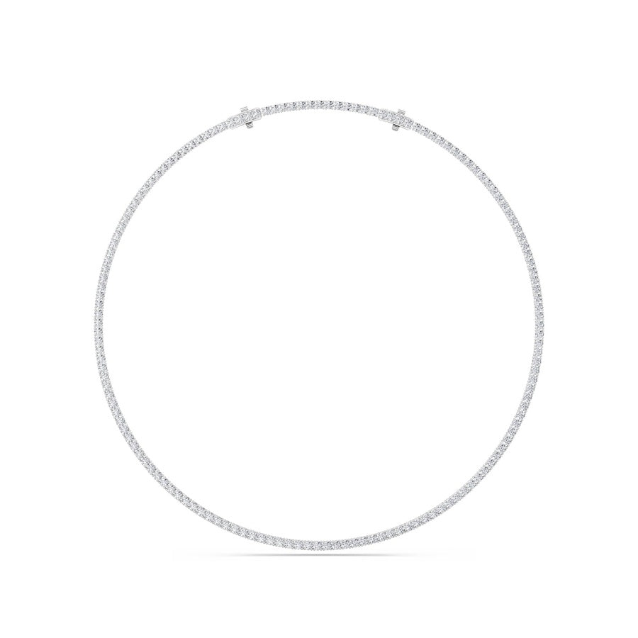 14K White Gold Necklace KJ00223N.RD-15-21F
