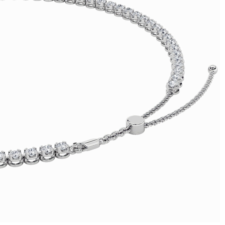 Round Shape Bezel Set Tennis Necklace lab grown diamond