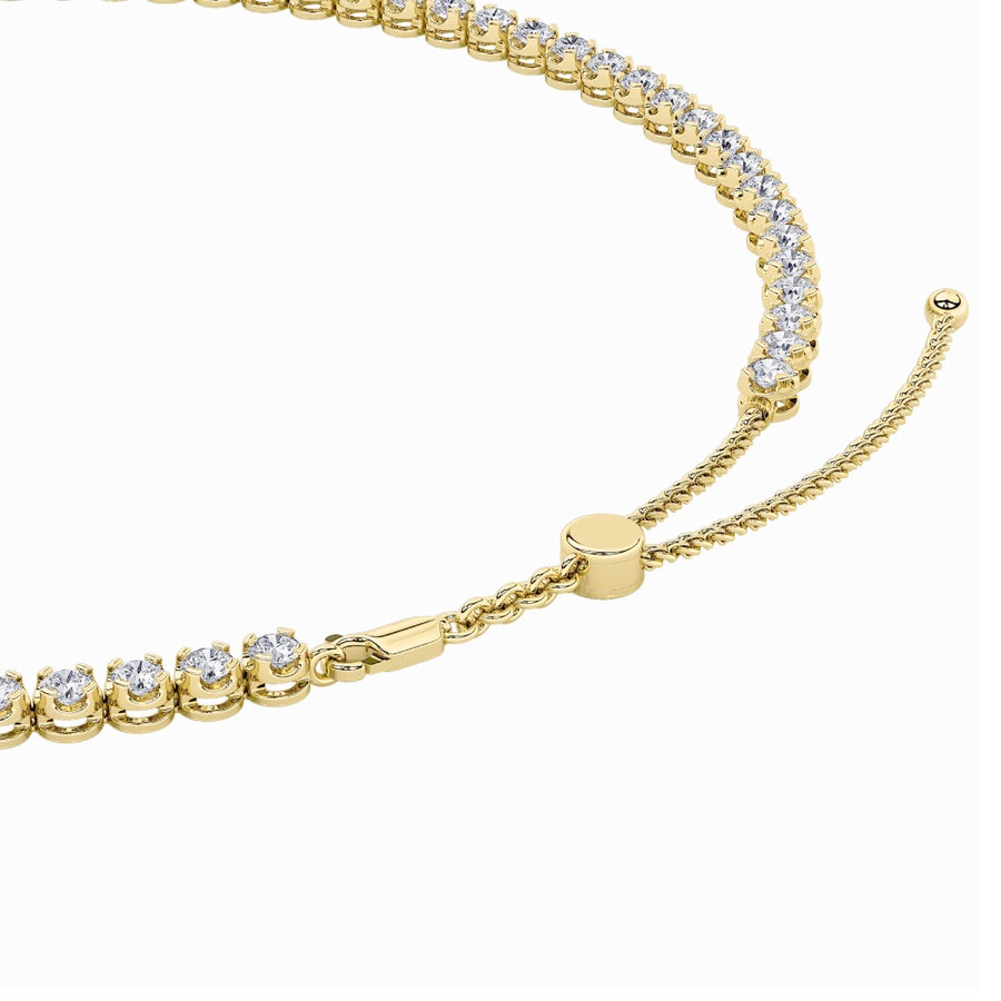 Round Shape Bezel Set Tennis Necklace lab grown diamond