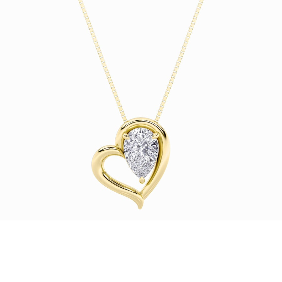 Pear Shape Heart Pendant lab grown diamond