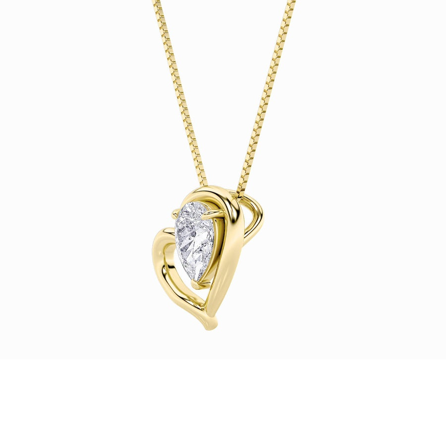 Pear Shape Heart Pendant lab grown diamond