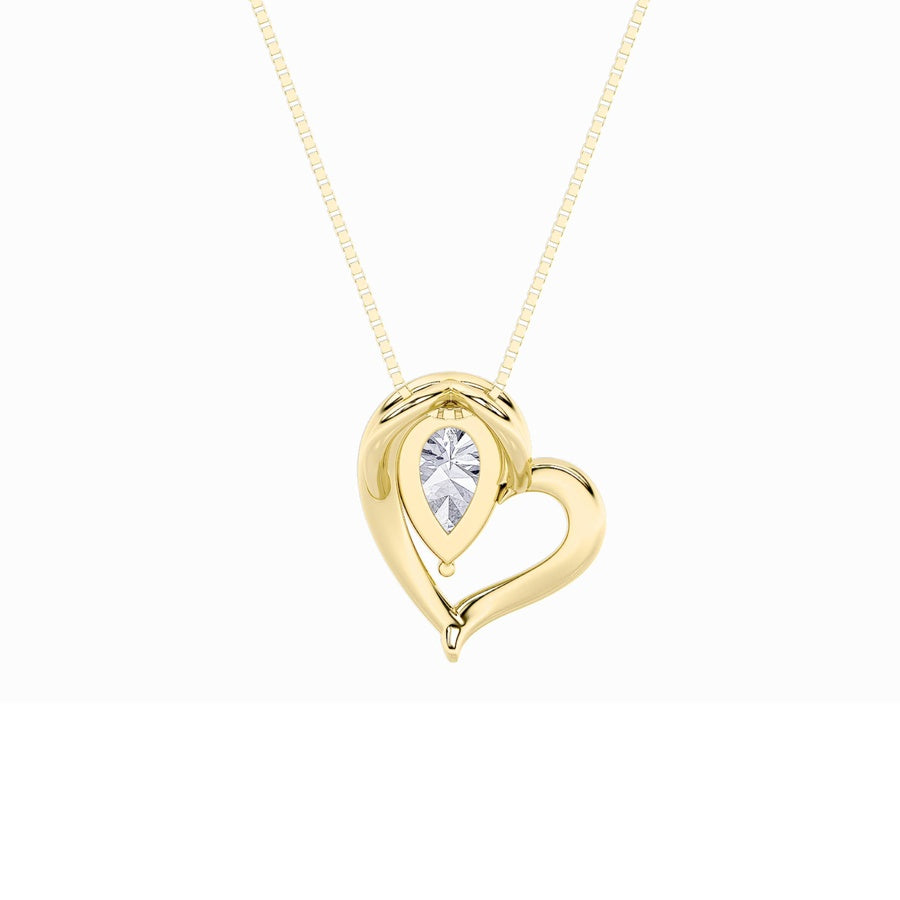 Pear Shape Heart Pendant lab grown diamond