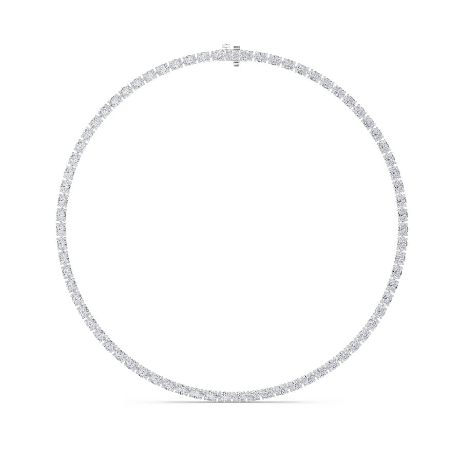 Oval Shape Lab Grown Diamond Tennis Necklace lab grown diamond