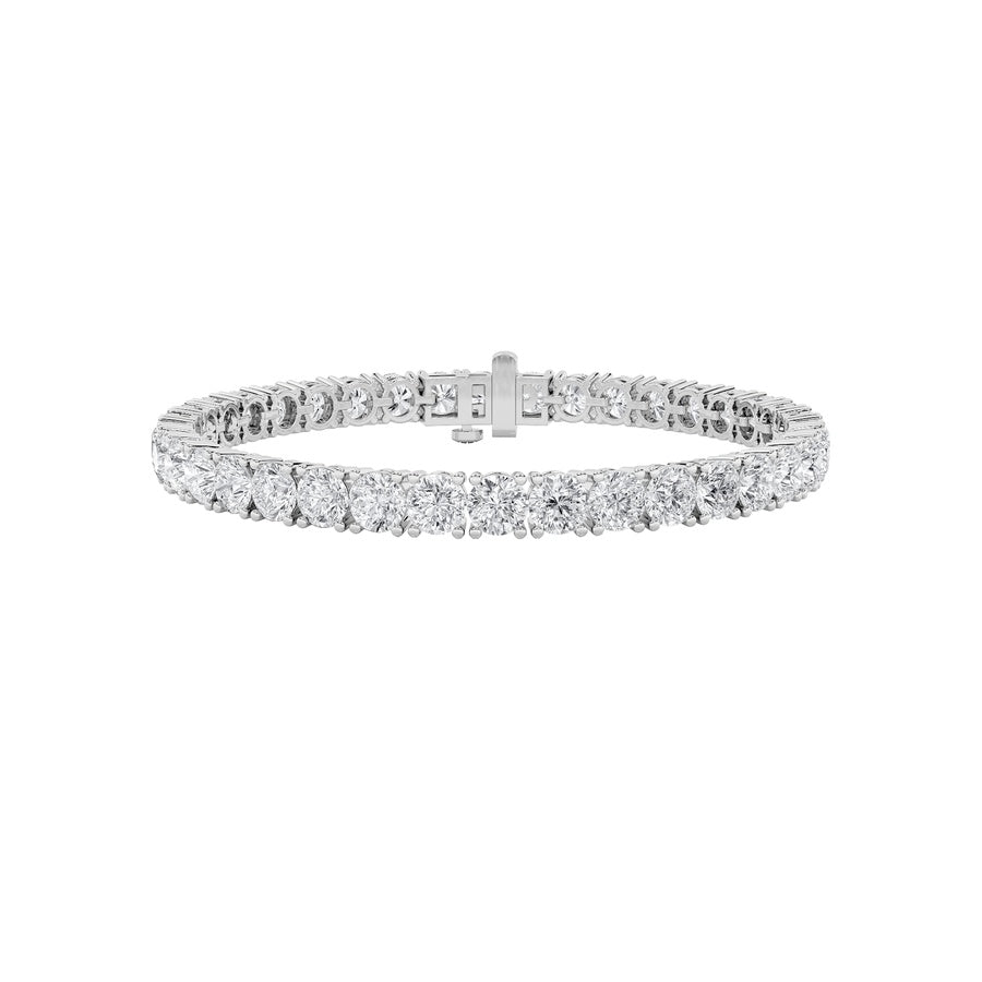 15Cttw Round Shaped Lab Grown Diamond Tennis Bracelet in 14K Gold (F/VS)
